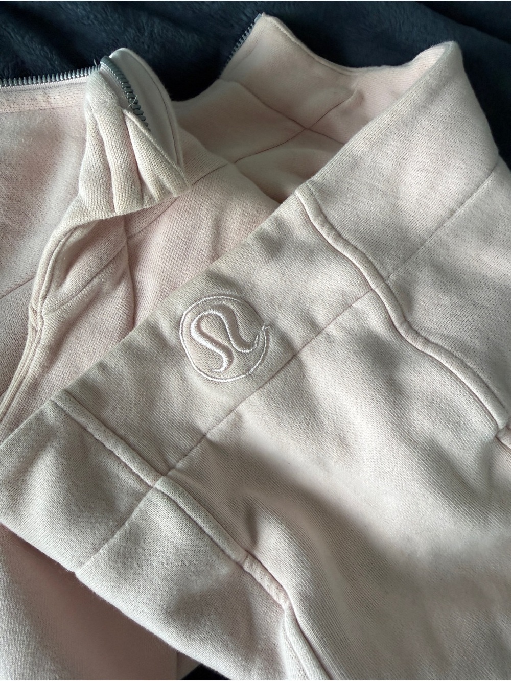 lululemon athletica Light Pink scuba sweater